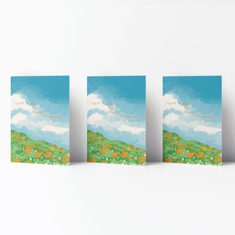 Birthday Greeting Card Pack (3ct) "Wild and Beautiful Birthday"