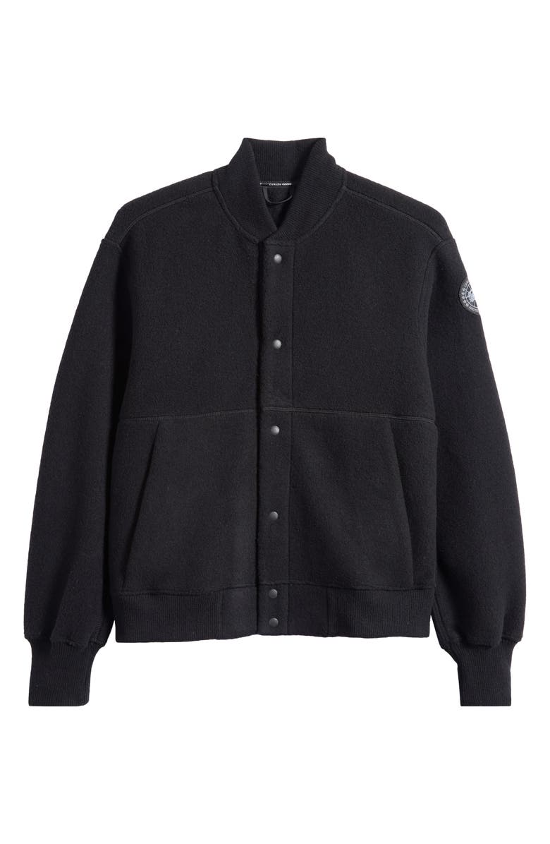 Canada Goose Hudson Black Label Fleece Bomber Jacket, Alternate, color, Black - Noir