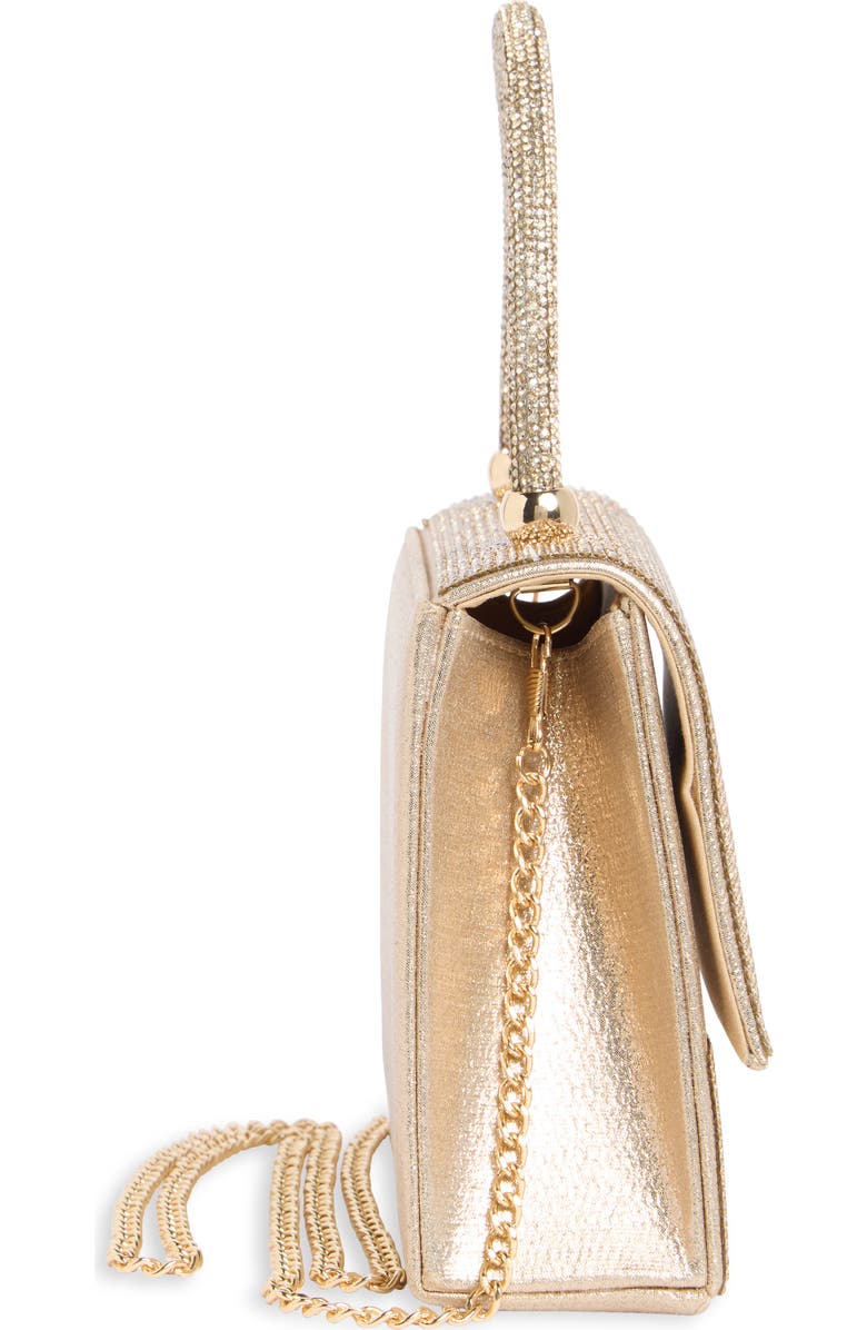 ALESSIA BIANCHI Pavé Crystal Clutch, Alternate, color, Champagne Gold