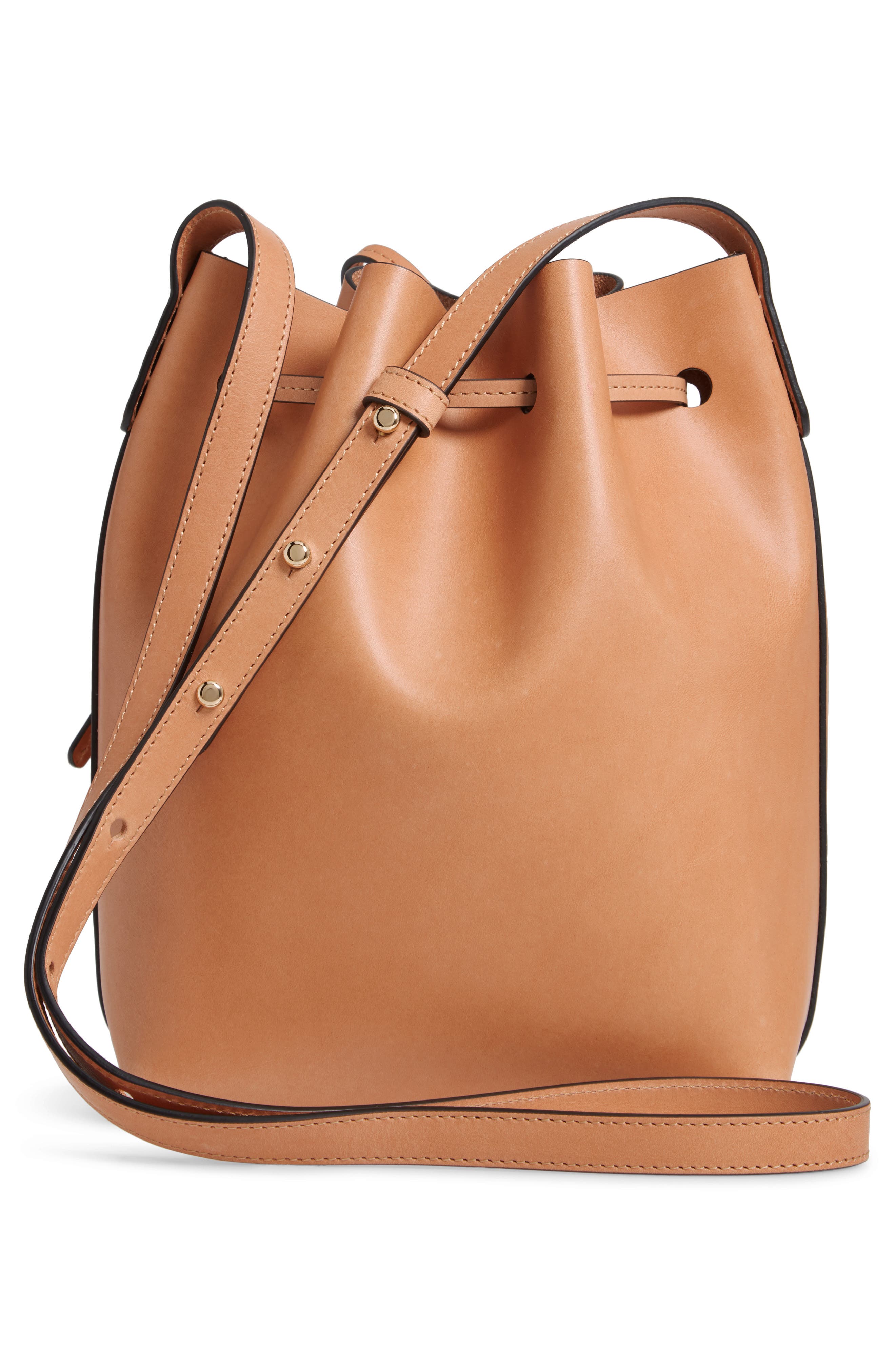 Mansur Gavriel Mini Leather Bucket Bag, Alternate, color, 