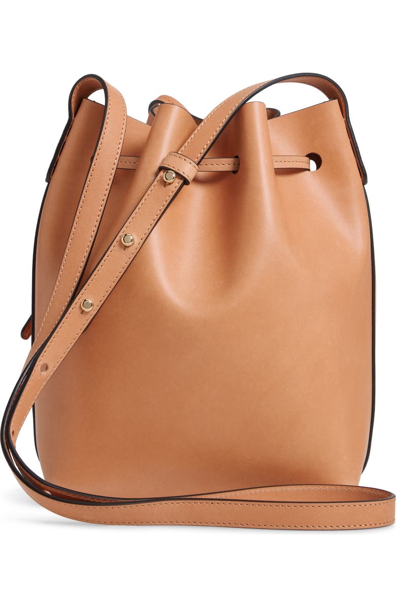 Mansur Gavriel Mini Leather Bucket Bag, Alternate, color,