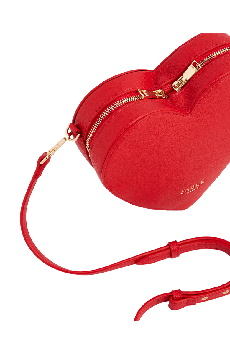 Fable England Penelope Heart Crossbody Purse, Alternate, color, Red