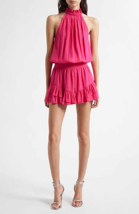 Ramy Brook Naya Tiered Halter Minidress