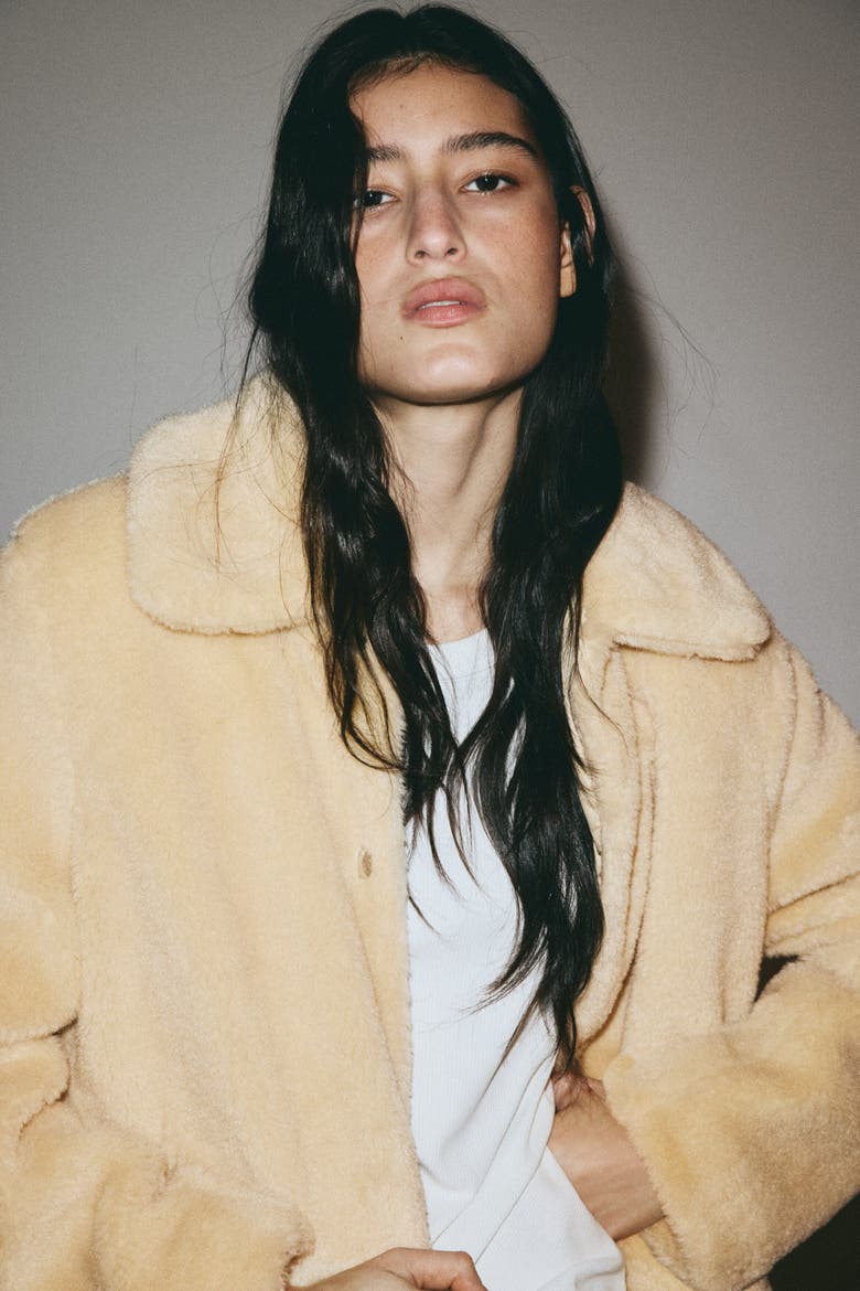 Pile Jacket, Main, color, Beige