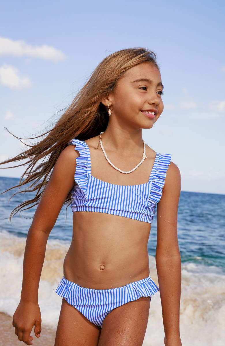 Feather 4 Arrow Kids' Happy Daze UPF 50+ Two-Piece Swimsuit, Alternate, color, Marina Blue