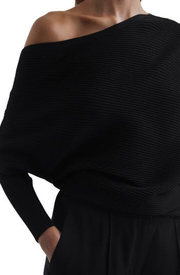 Lorna Off the Shoulder Rib Sweater