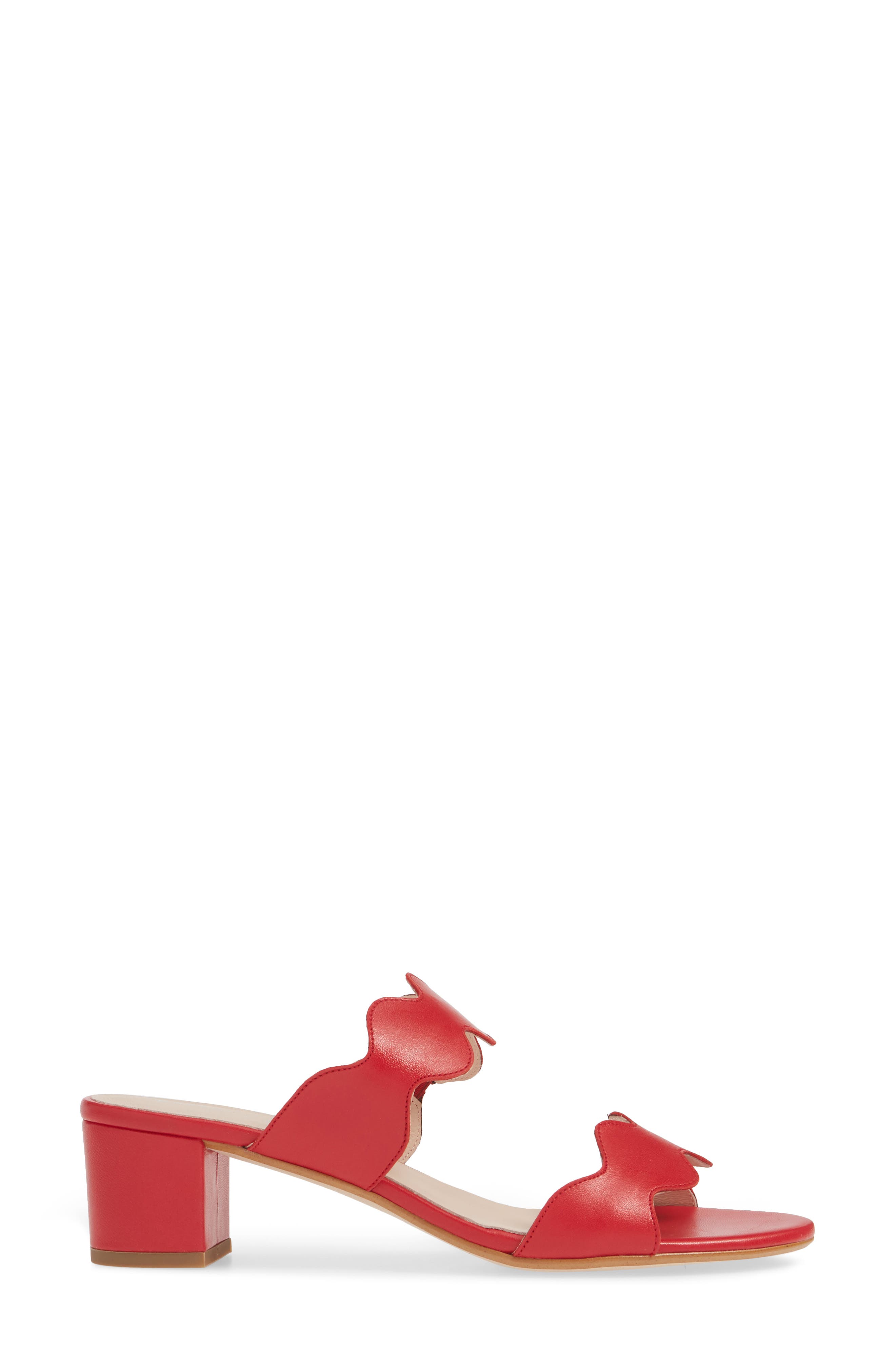 Palm Beach Slide Sandal, Alternate, color, RED/ RED LEATHER