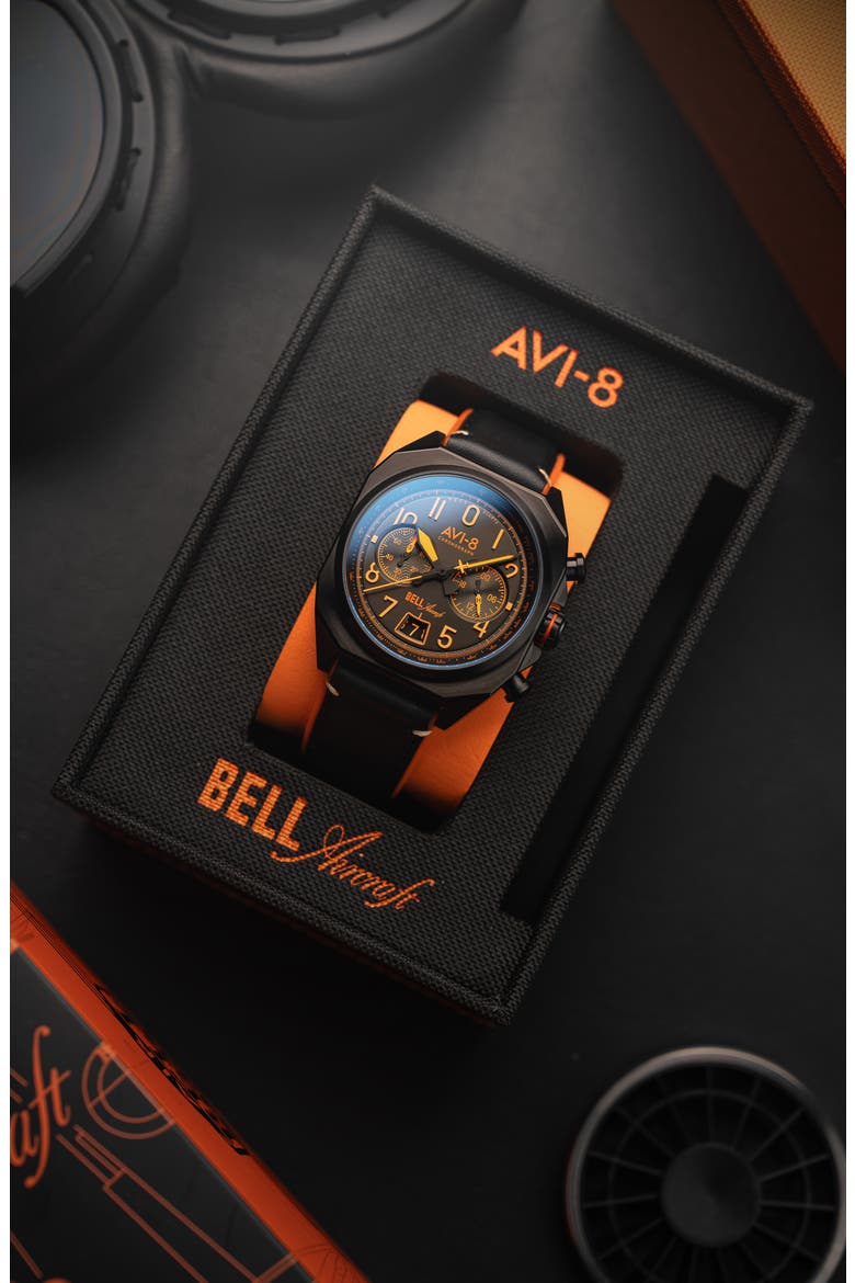 Bell X-1 Machbuster Chronograph Watch, 41mm, Alternate, color, BLACK