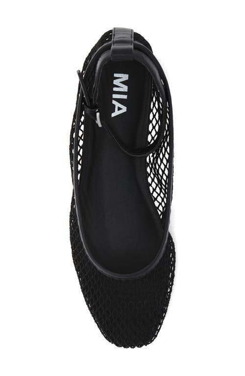 Mia Roz Ankle Strap Flat In Black