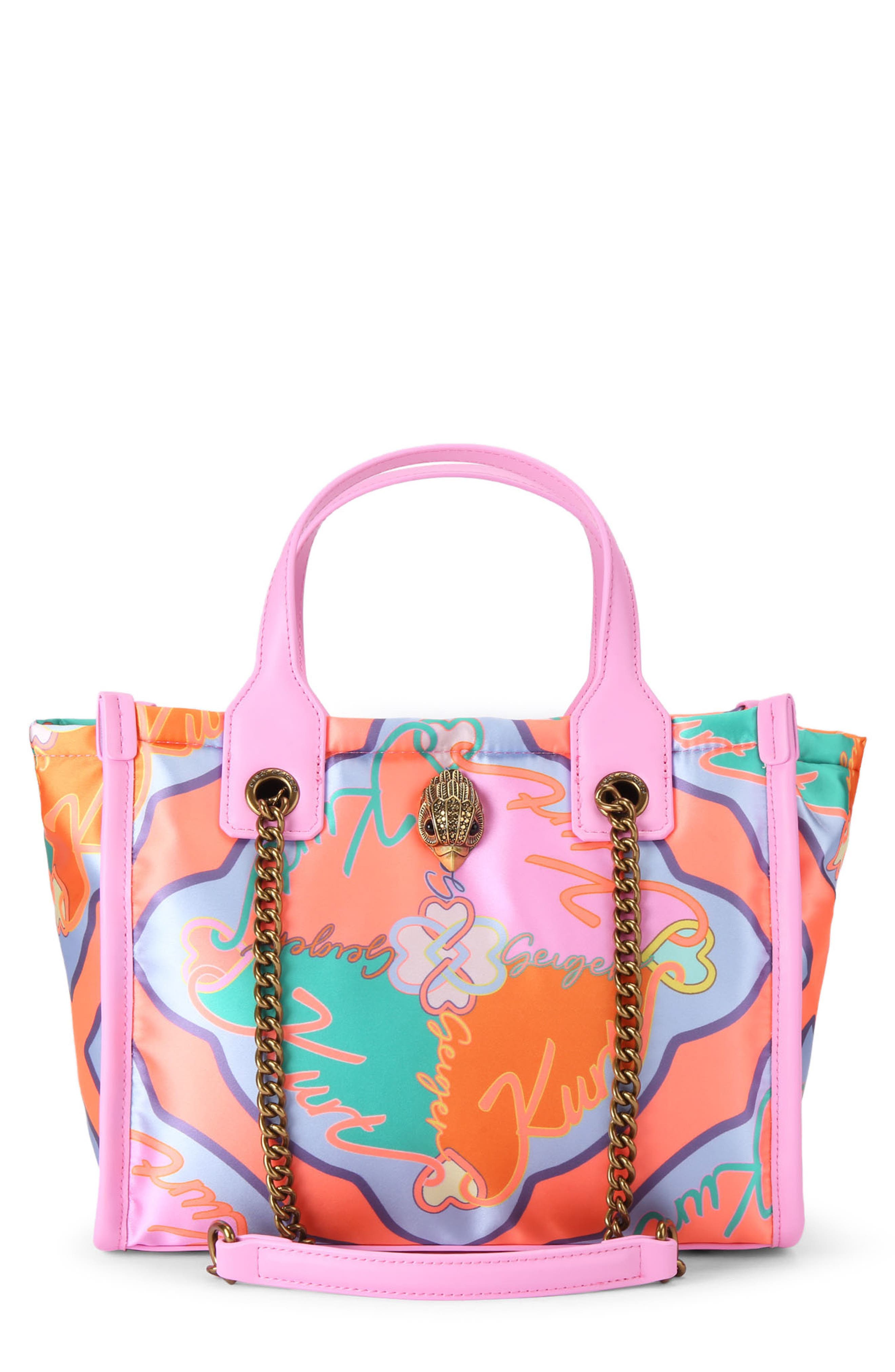 Kurt Geiger London Small Hoxton Print Shopper Bag, Main, color, Pink