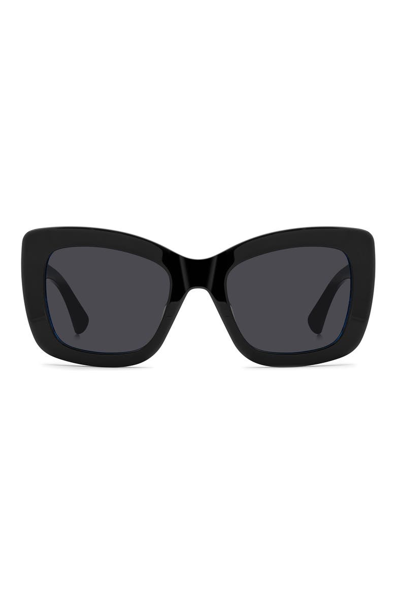 54mm Rectangular Sunglasses, Main, color, BLACK BLUE/ GREY