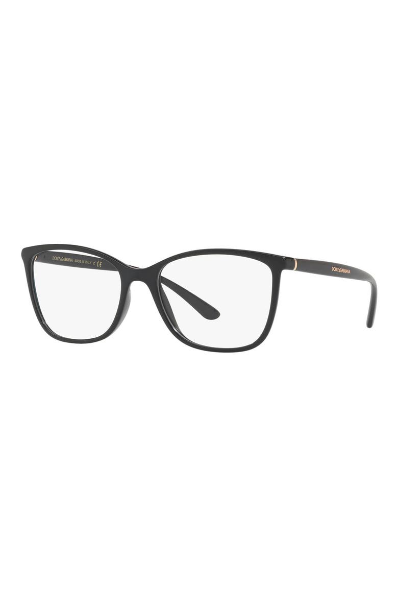 54mm Rectangular Optical Glasses, Alternate, color, BLACK