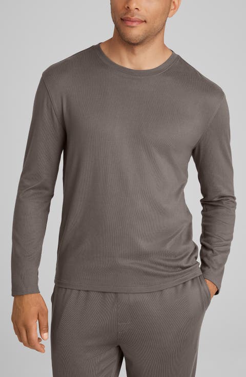 Men's Cozy Long Sleeve Crewneck Shirt