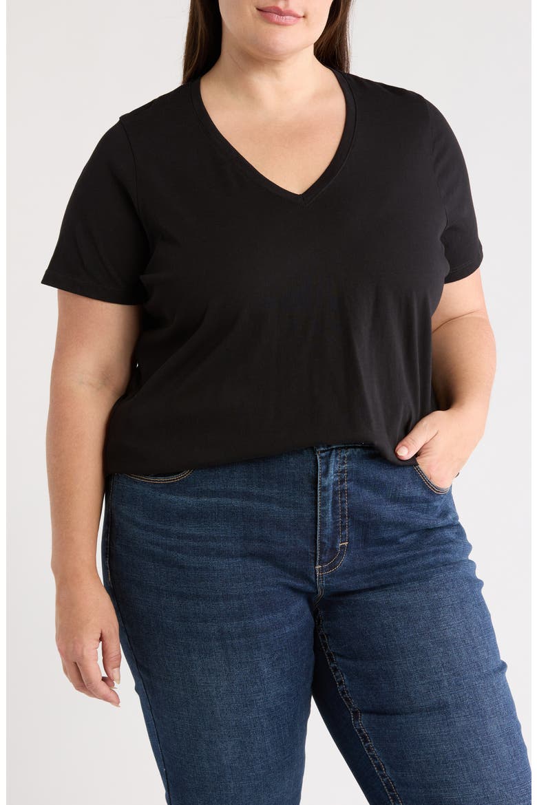 Soft Fade Cotton T-Shirt, Main, color, JET BLACK