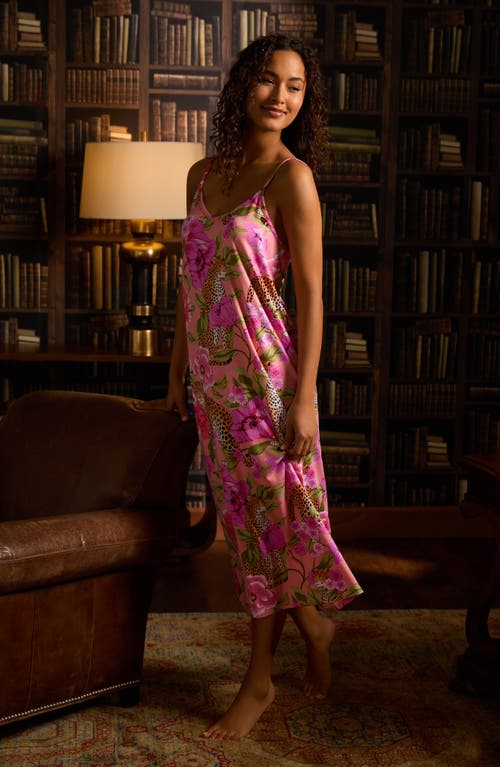 Room Service Pjs Print Long Chemise In Multi