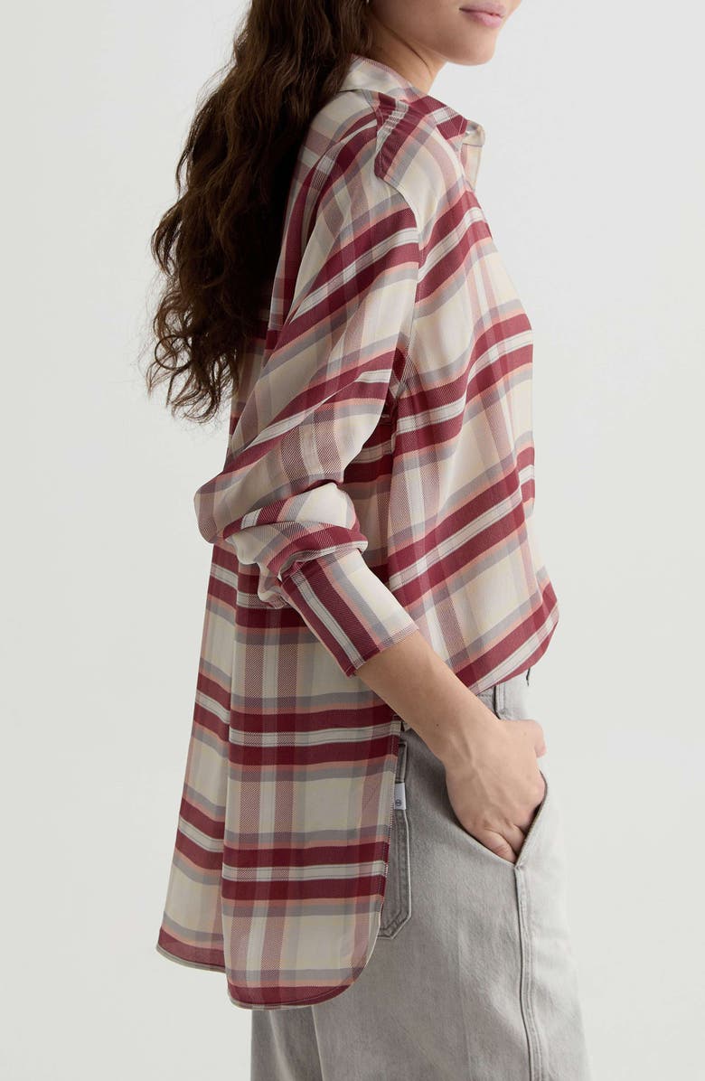 AG Sawtelle Button-Up Shirt, Alternate, color, Desert Plaid Grey Multi