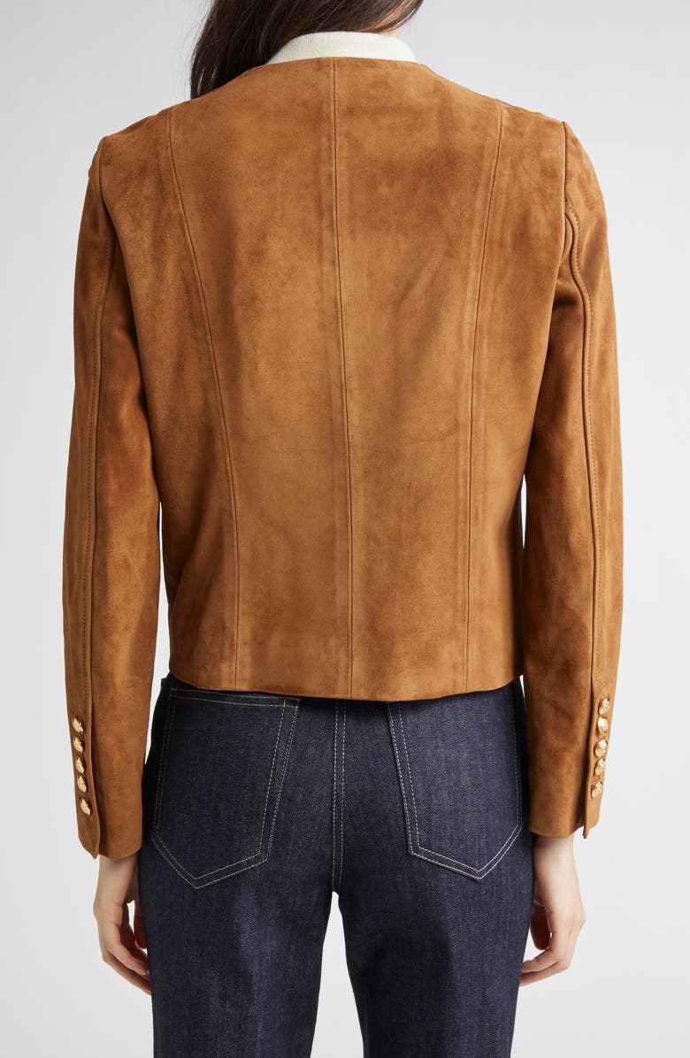 Nili Lotan Nanon Suede Jacket, Alternate, color, Martora