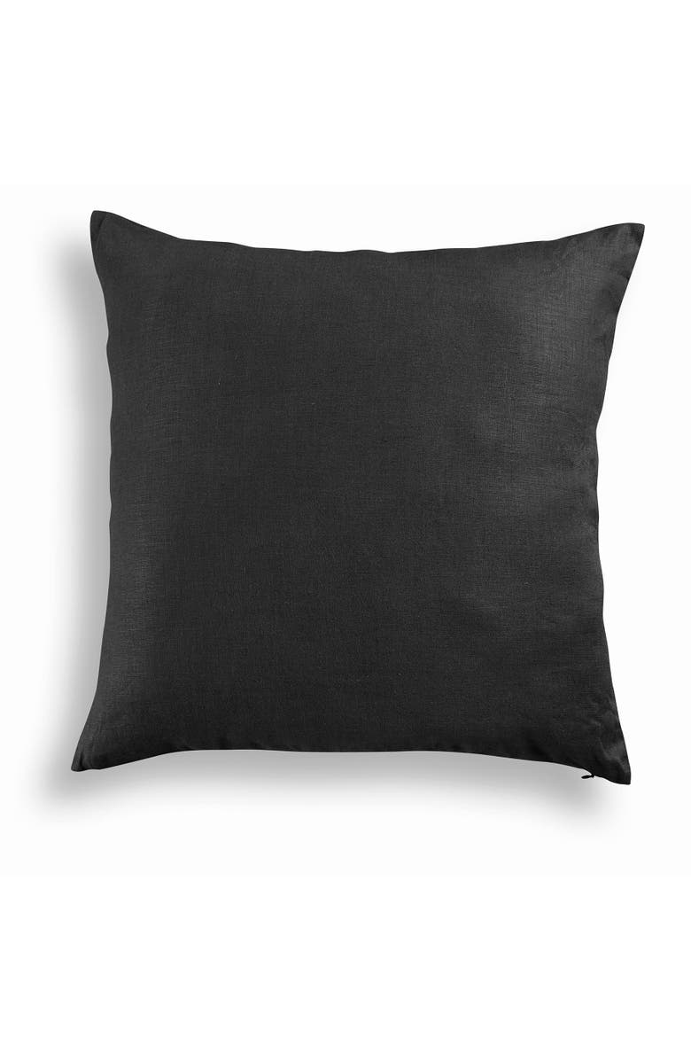 Solino Home Linen Pillow Cover - Montauk, Main, color, Black