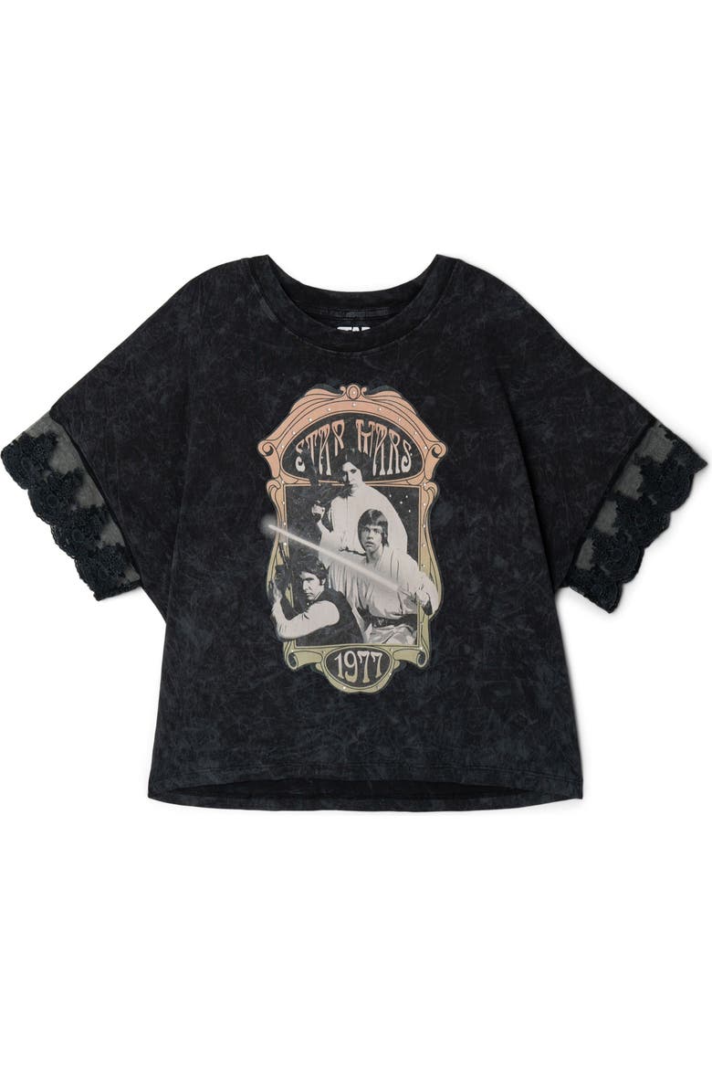 Vintage T-Shirt, Main, color, Luke Leia Black Wash