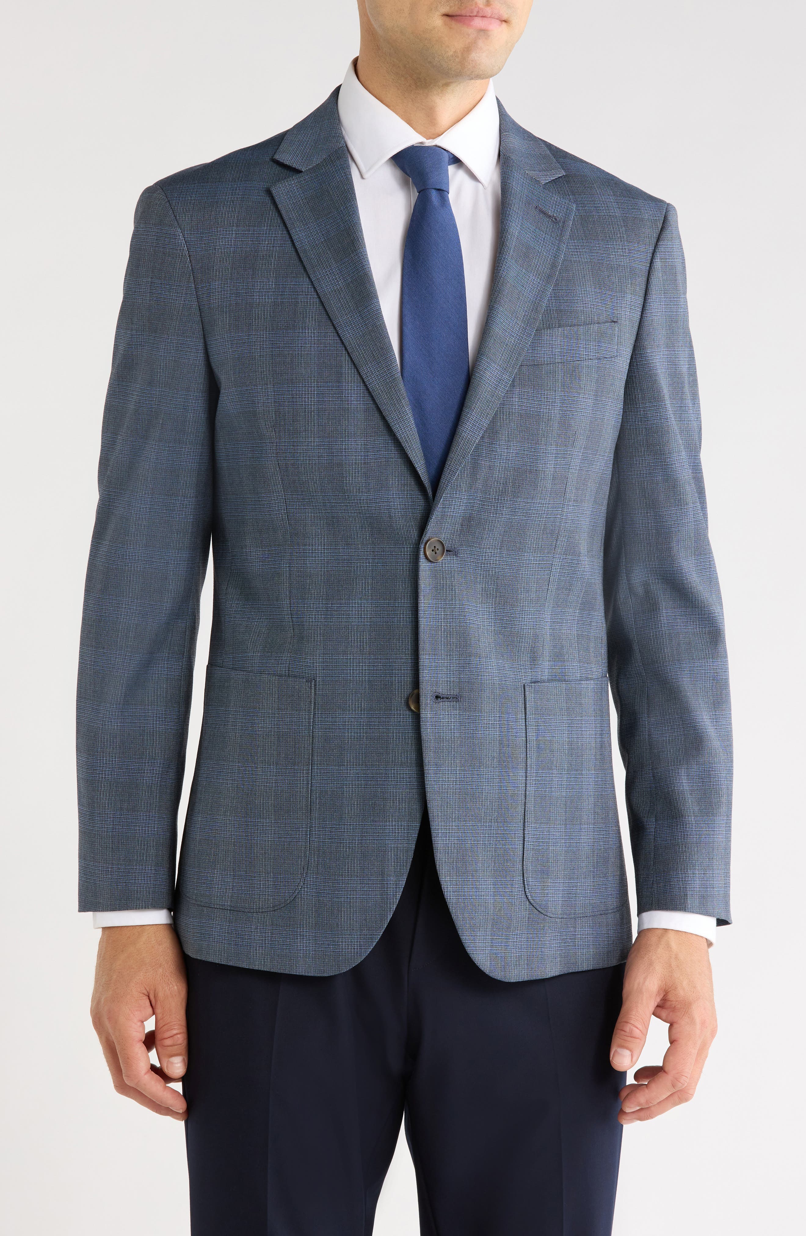 selected BLUE GREY PLAID