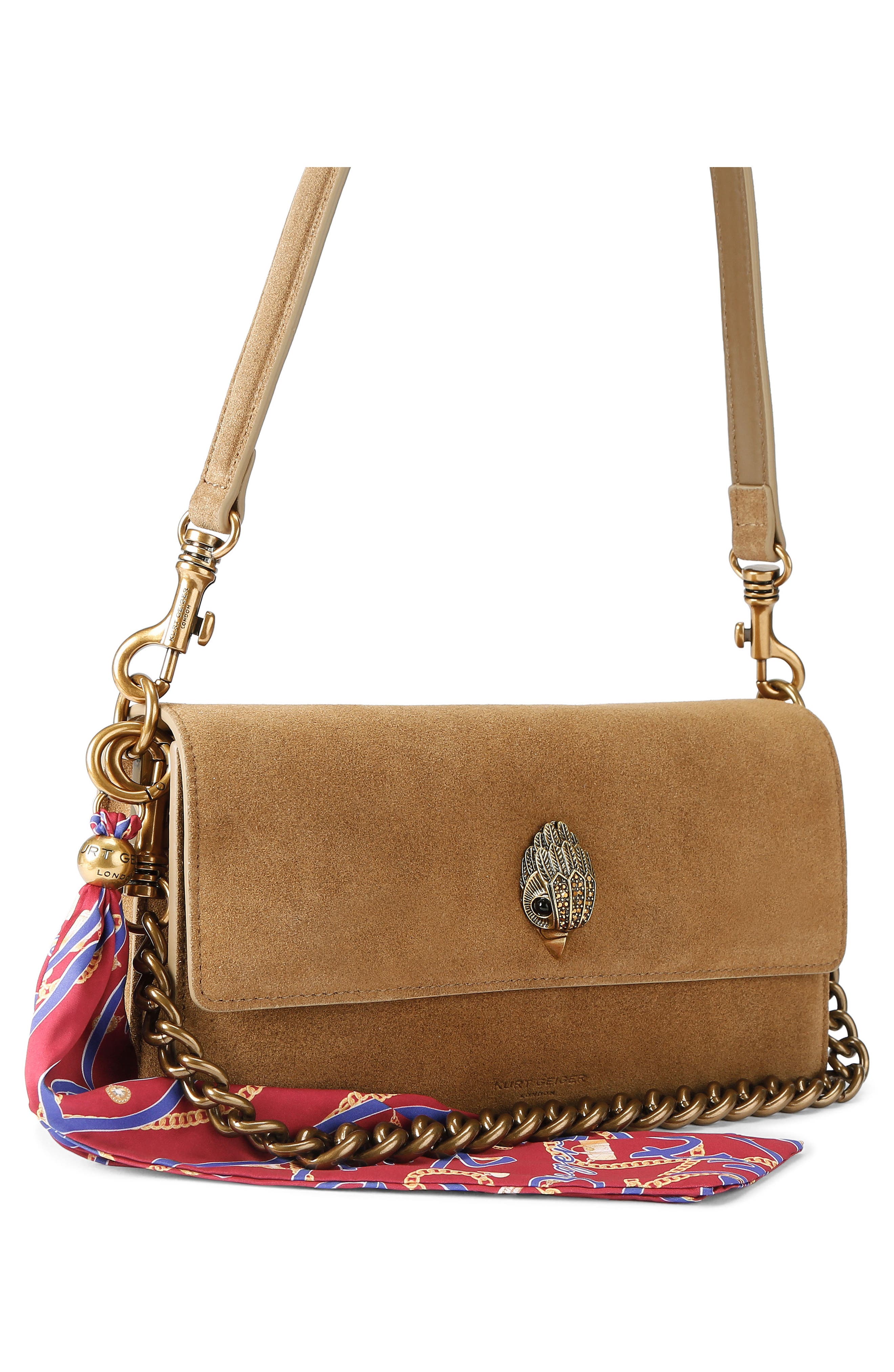 Kurt Geiger London Sloane Soft Shoulder Bag, Alternate, color, Tan