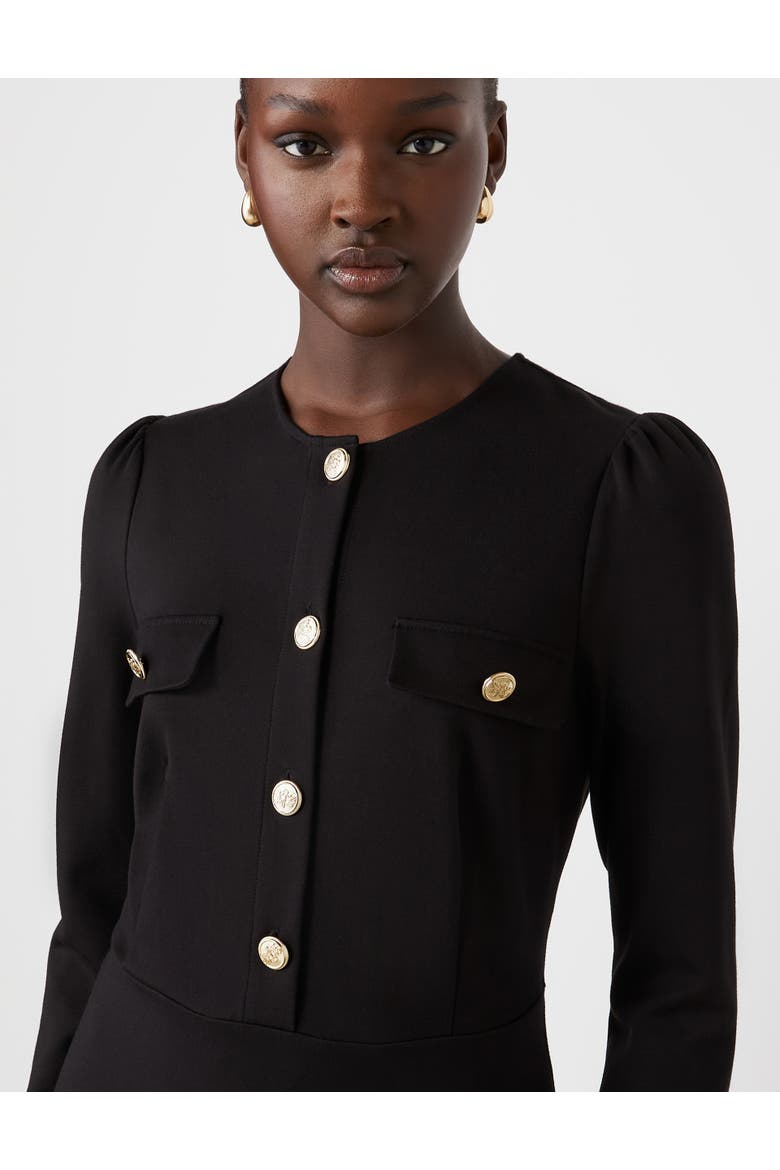Gilly Ponte Jersey Midi Dress, Alternate, color, Black