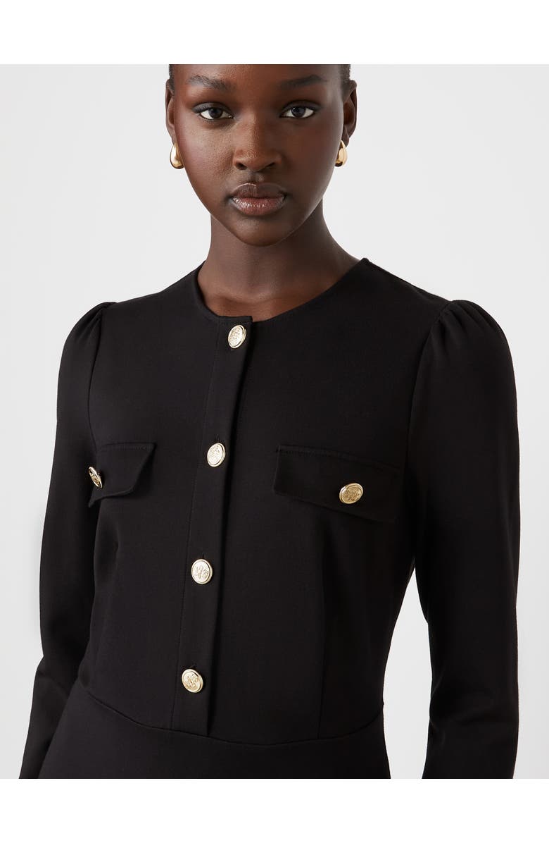 Finery London Gilly Ponte Jersey Midi Dress, Alternate, color, Black