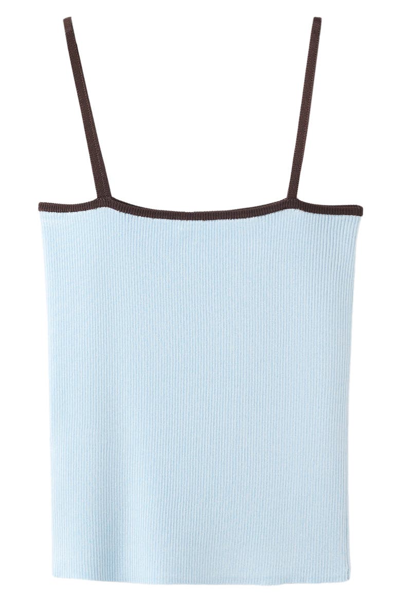 Fitted Ribbed Tank, Main, color, SKY BLUE