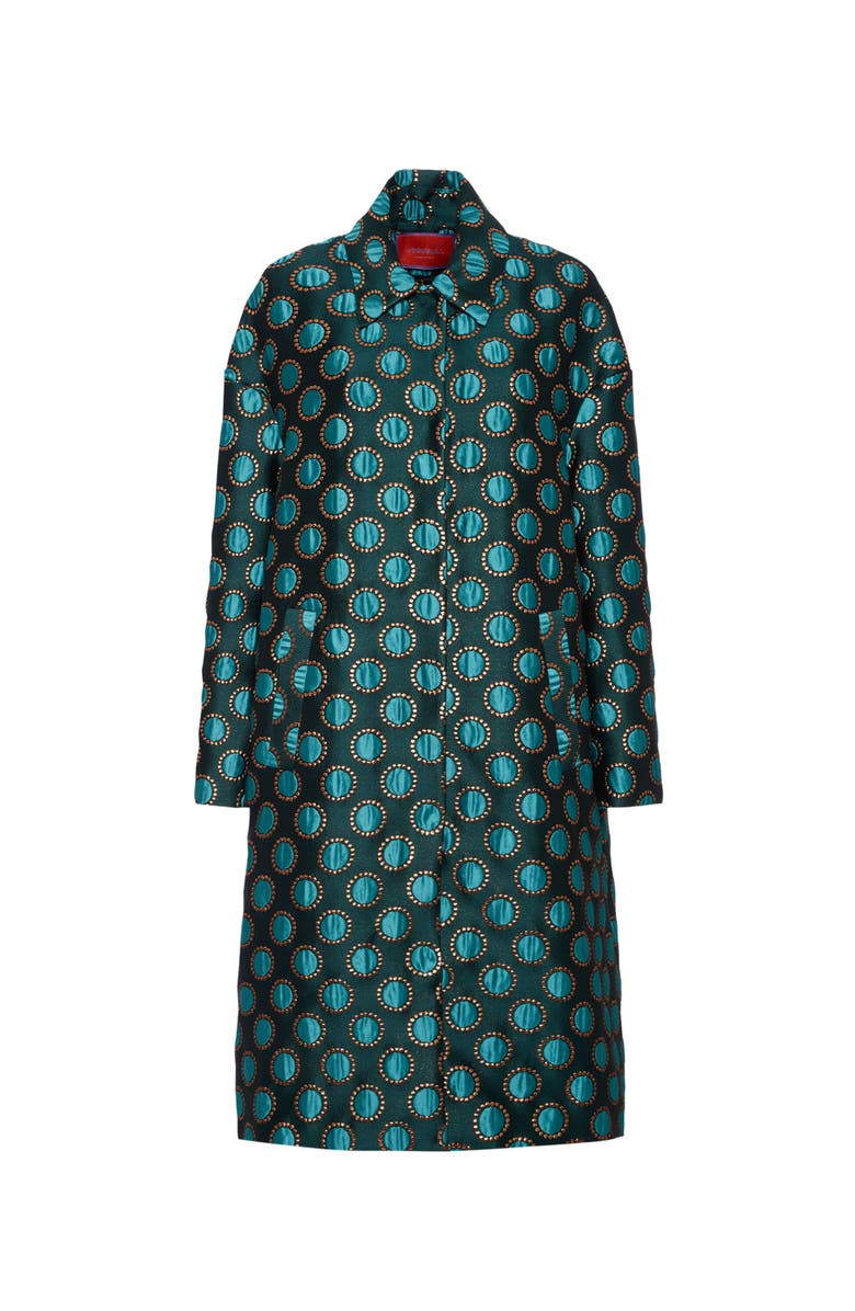 La DoubleJ Boxy Coat, Alternate, color, Jacquard Winter Sun Emerald