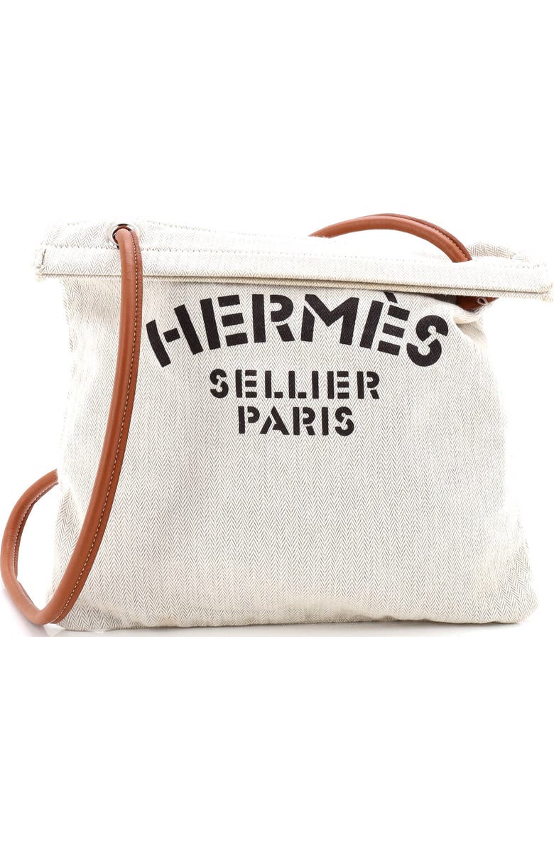 Pre-Owned Hermes Aline Bag Toile MM, Main, color, Ecru