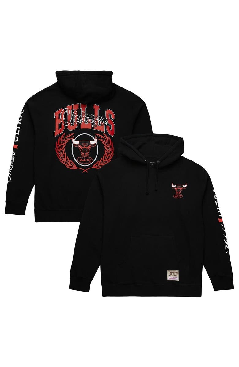 Mitchell & Ness Men's Mitchell & Ness Black Chicago Bulls NBA x Michelob Ultra Swish & Sip Pullover Hoodie, Main, color, Black