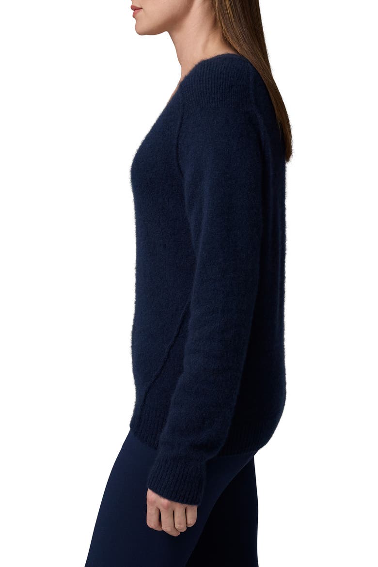 Luxe Cashmere V-Neck Sweater, Alternate, color, DARK INDIGO