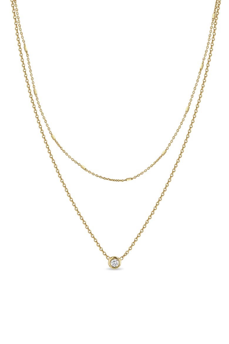 Double Chain Necklace, Main, color, YELLOW GOLD