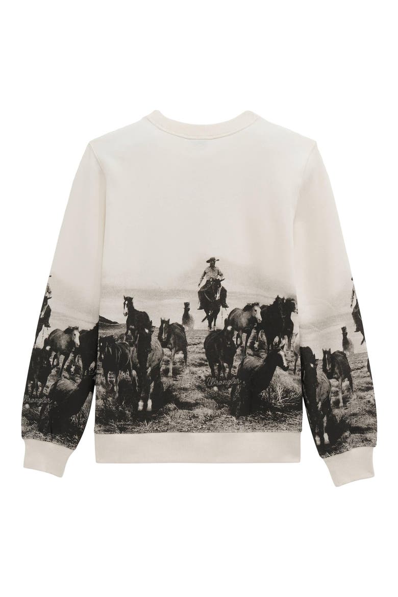 Graphic Crewneck Sweatshirt, Alternate, color, EGRET