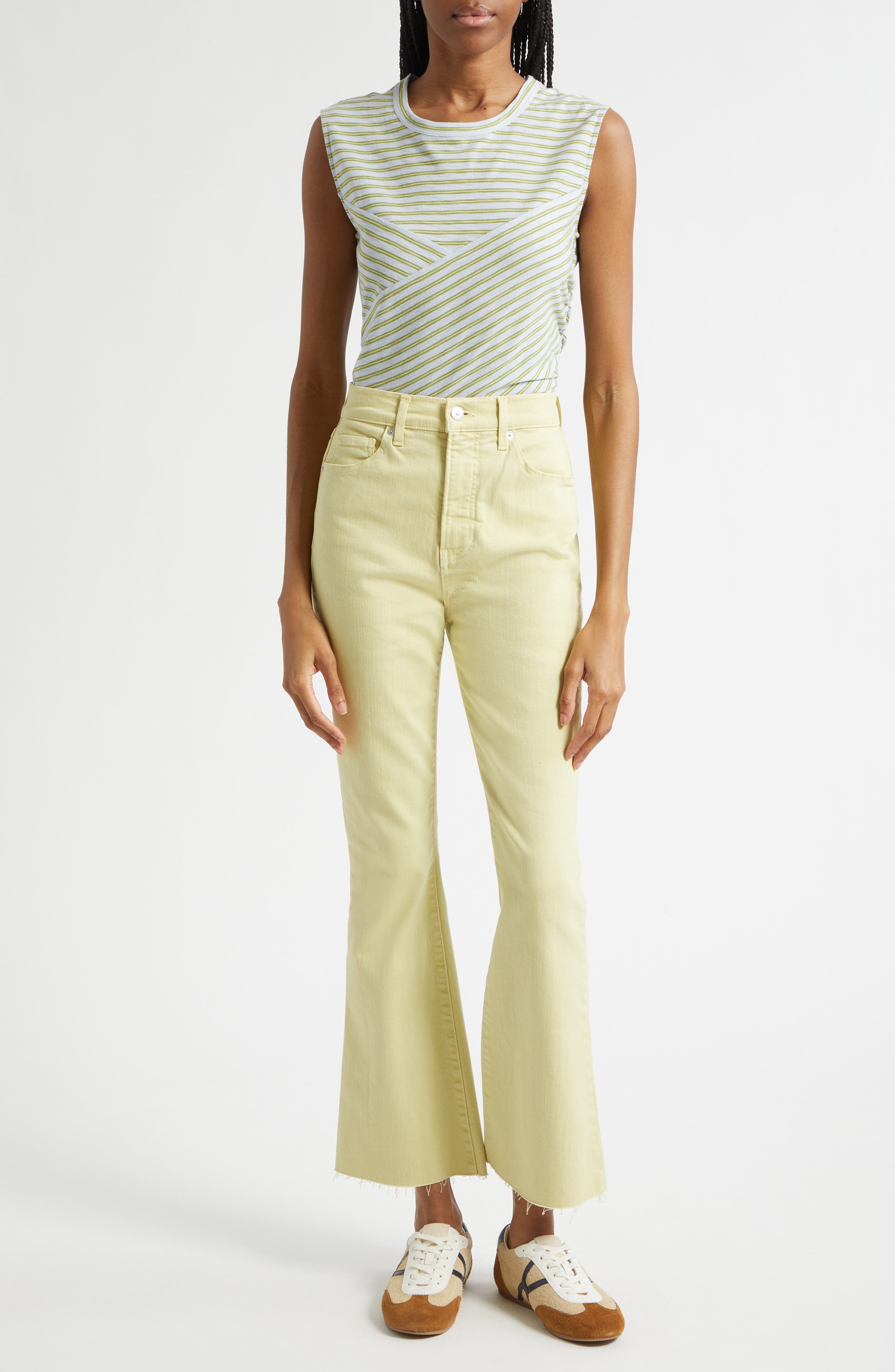 Carson Raw Hem High Waist Ankle Flare Jeans - image 2