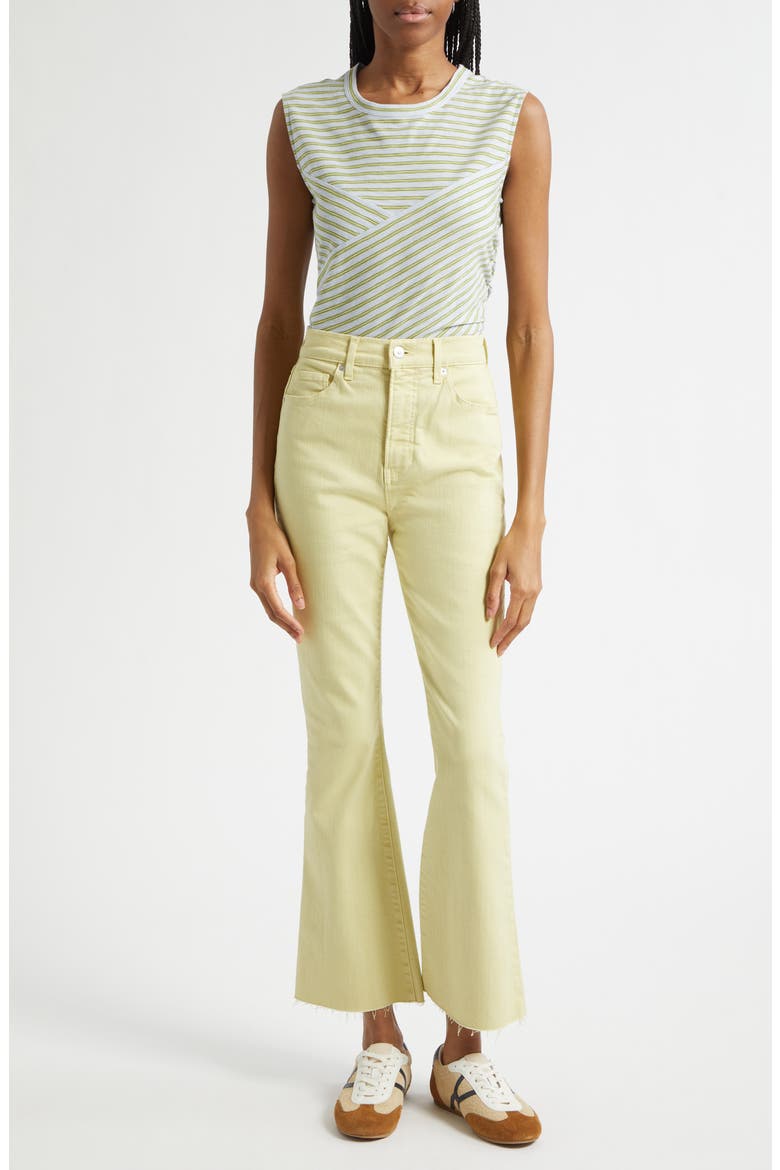 Johana Stripe Side Ruched T-Shirt, Alternate, color, BANDED STRIPE