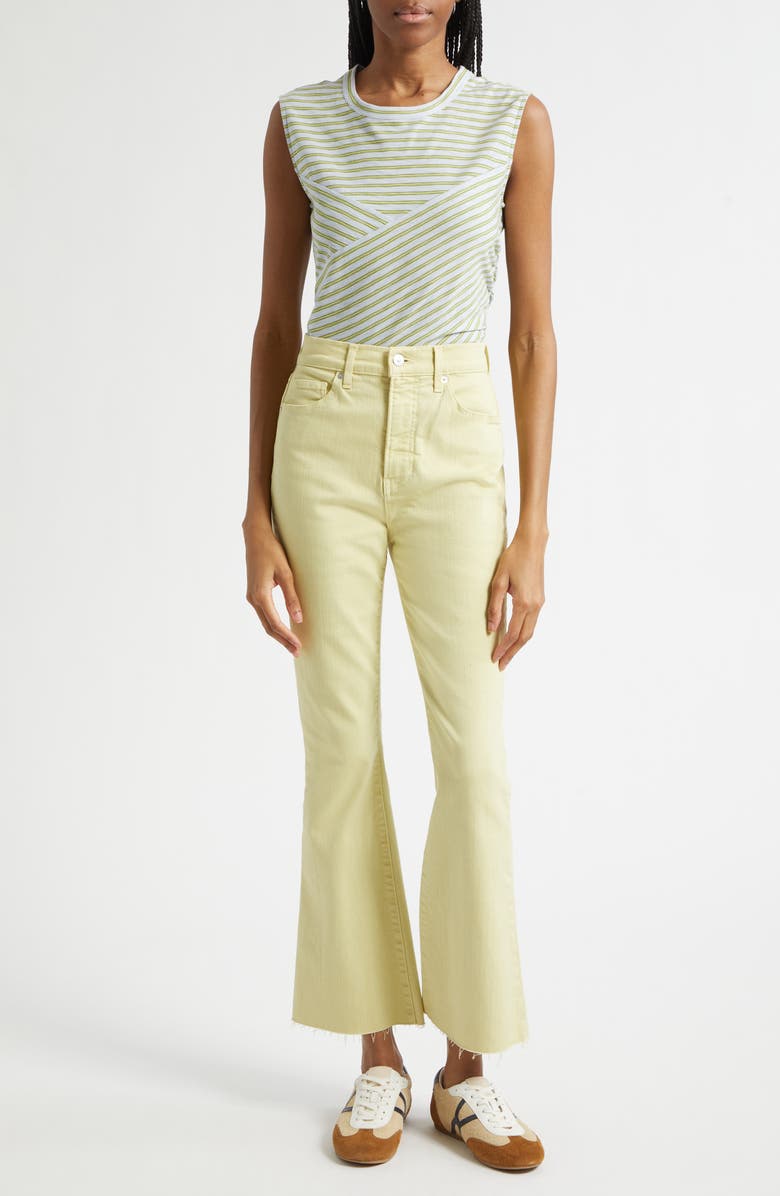 Veronica Beard Johana Stripe Side Ruched T-Shirt, Alternate, color, Banded Stripe