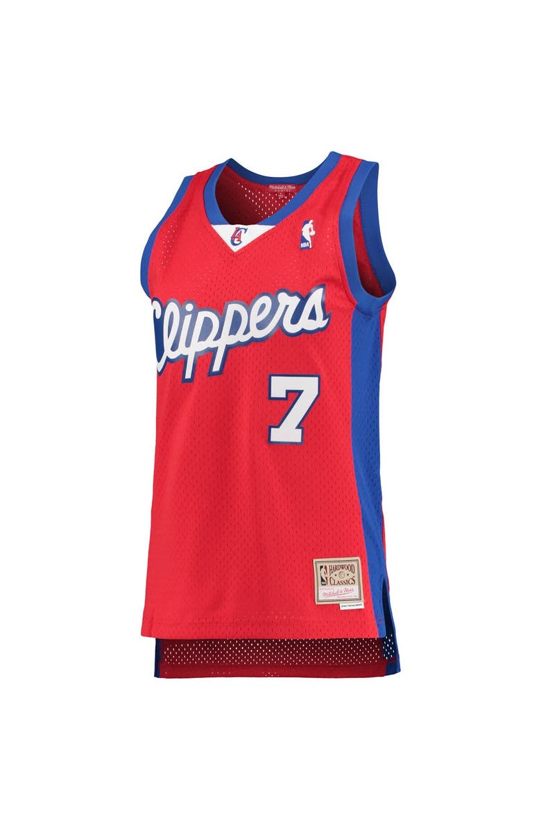 Mitchell & Ness Women's Mitchell & Ness Lamar Odom Red LA Clippers 2000/01 Hardwood Classics Swingman Jersey, Alternate, color, 
