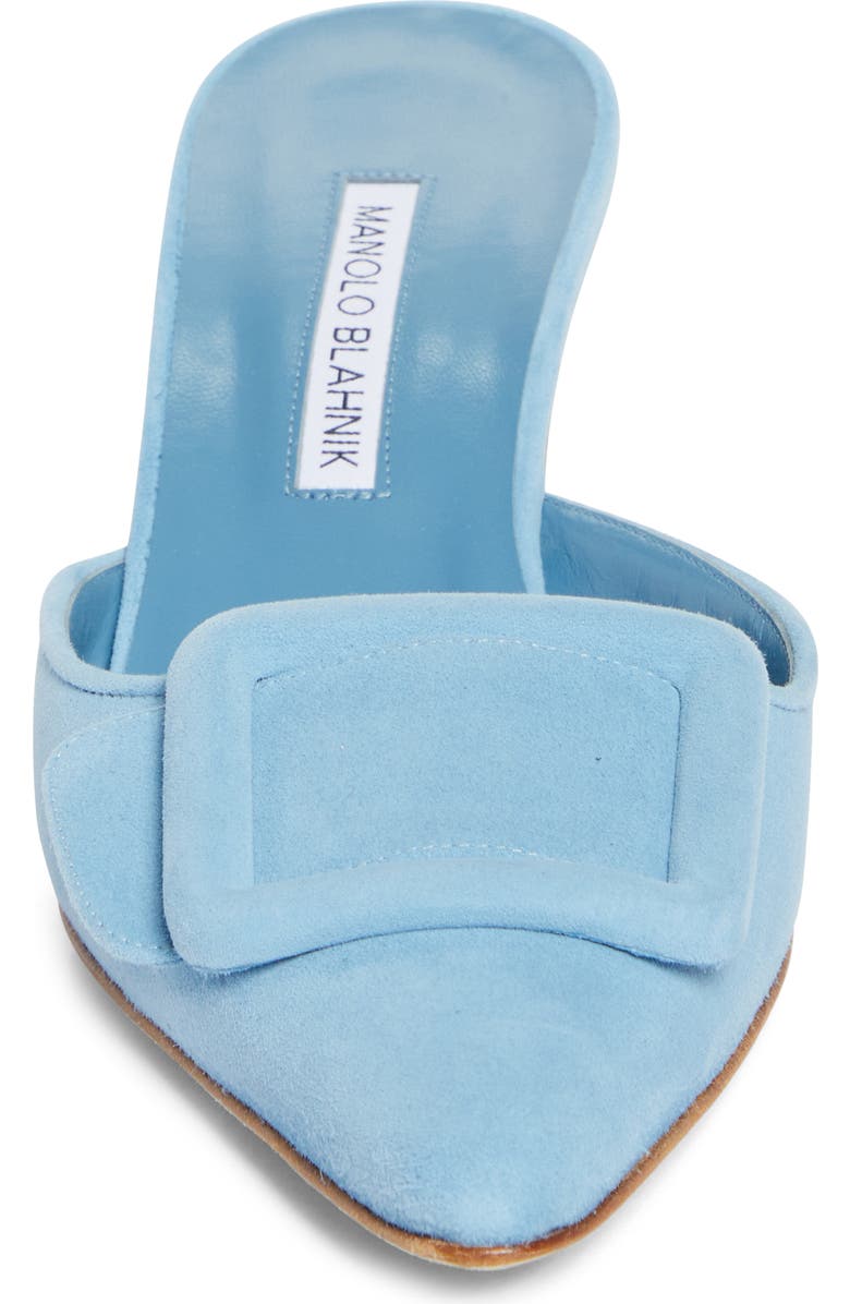 Manolo Blahnik Maysale Buckle Pointed Toe Mule, Alternate, color,
