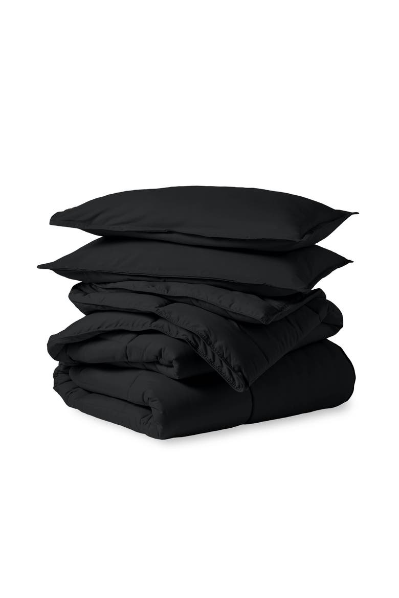 All-Season Comforter Set - Oversized King, Main, color, Black