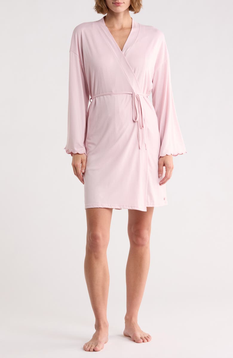 Danskin Camisole Short Pajamas & Robe Set, Alternate, color, Wisteria Bloom