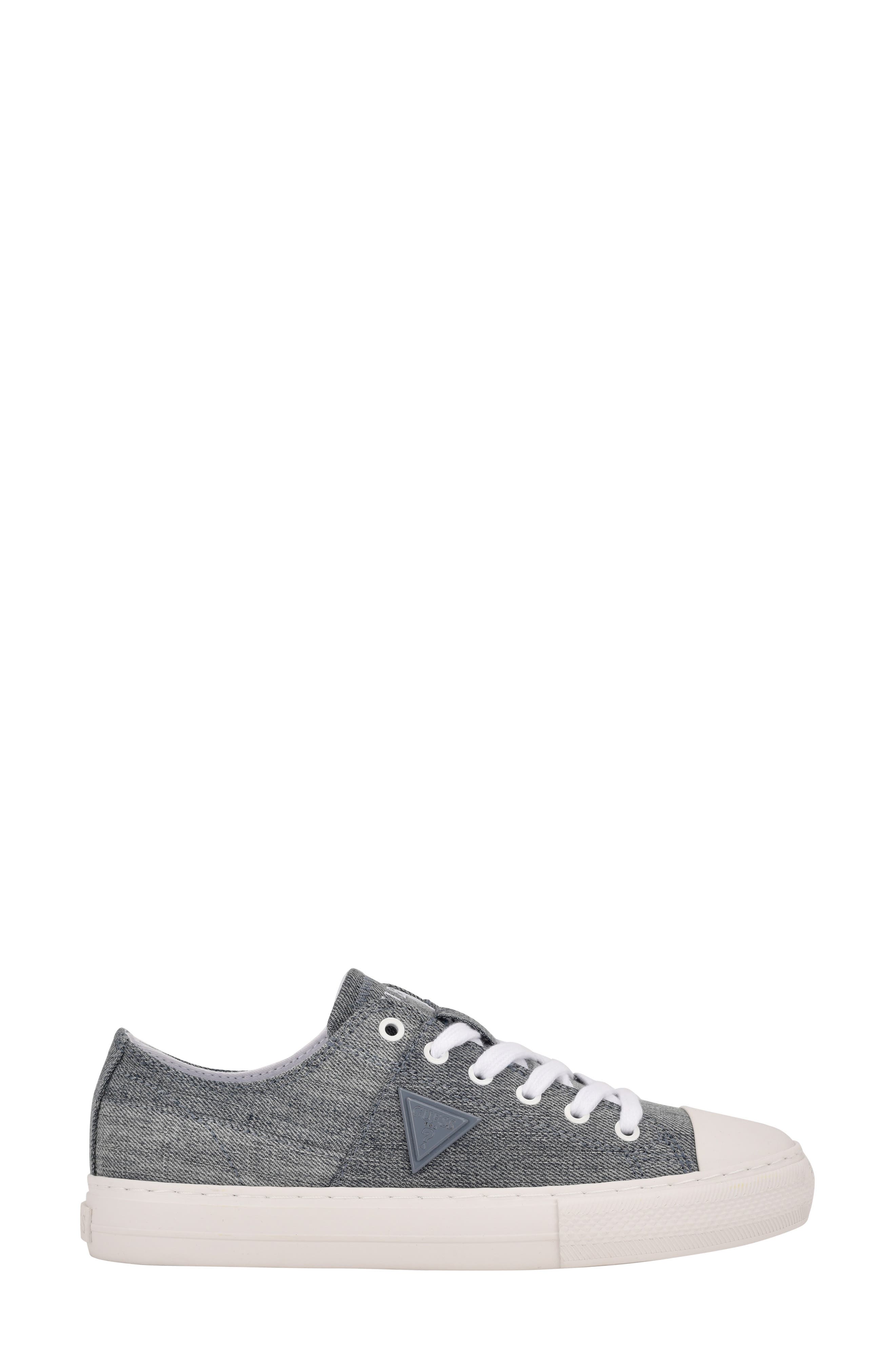 GUESS Pranzee Denim Cap Toe Sneaker, Alternate, color, 