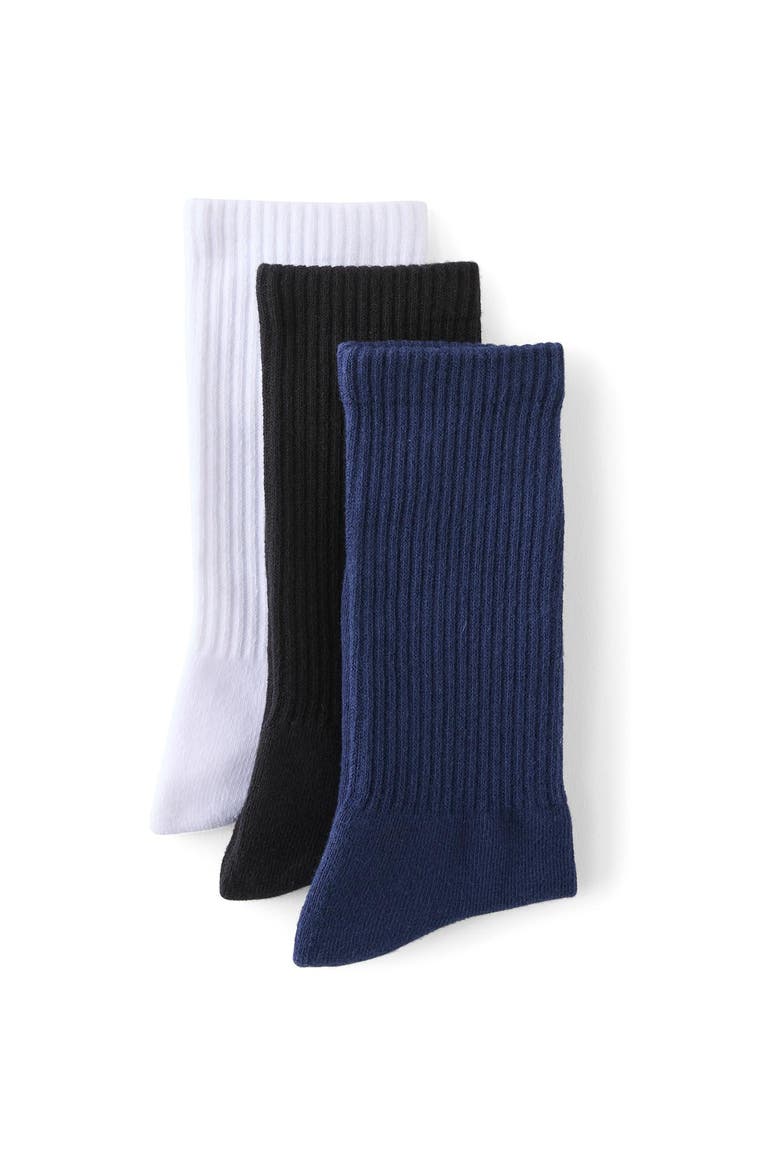 Men's 3 Pack Essential Socks, Alternate, color, Navy White Black