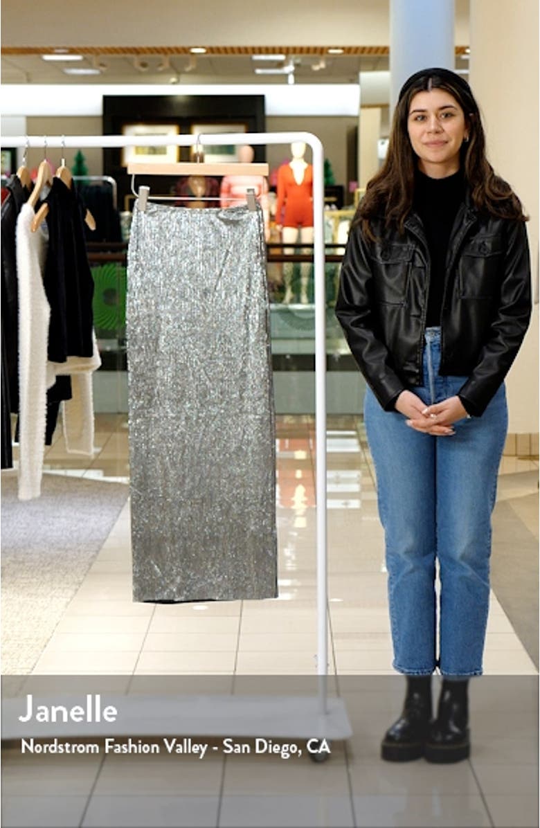 Textured Metallic Maxi Skirt, sales video thumbnail