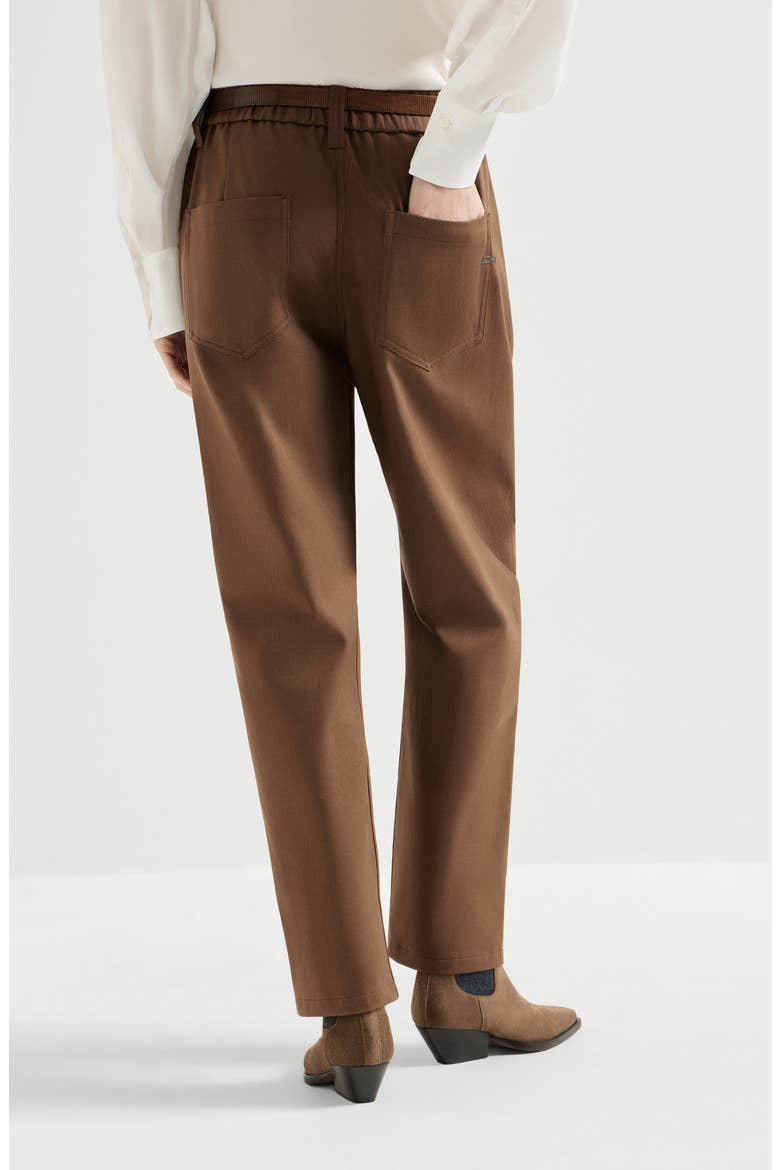 Baggy pull-on trousers, Alternate, color, Cigar