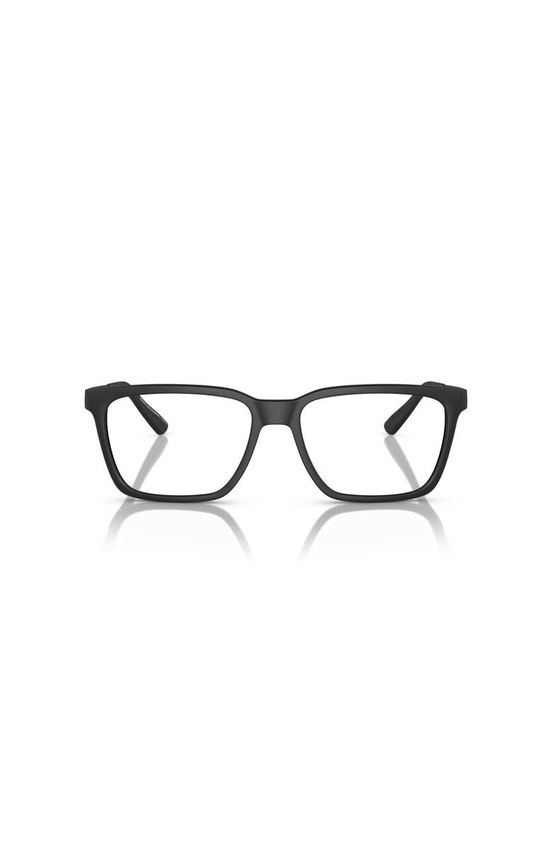 Armani Exchange 55mm Rectangle optical glasses, Alternate, color, Black
