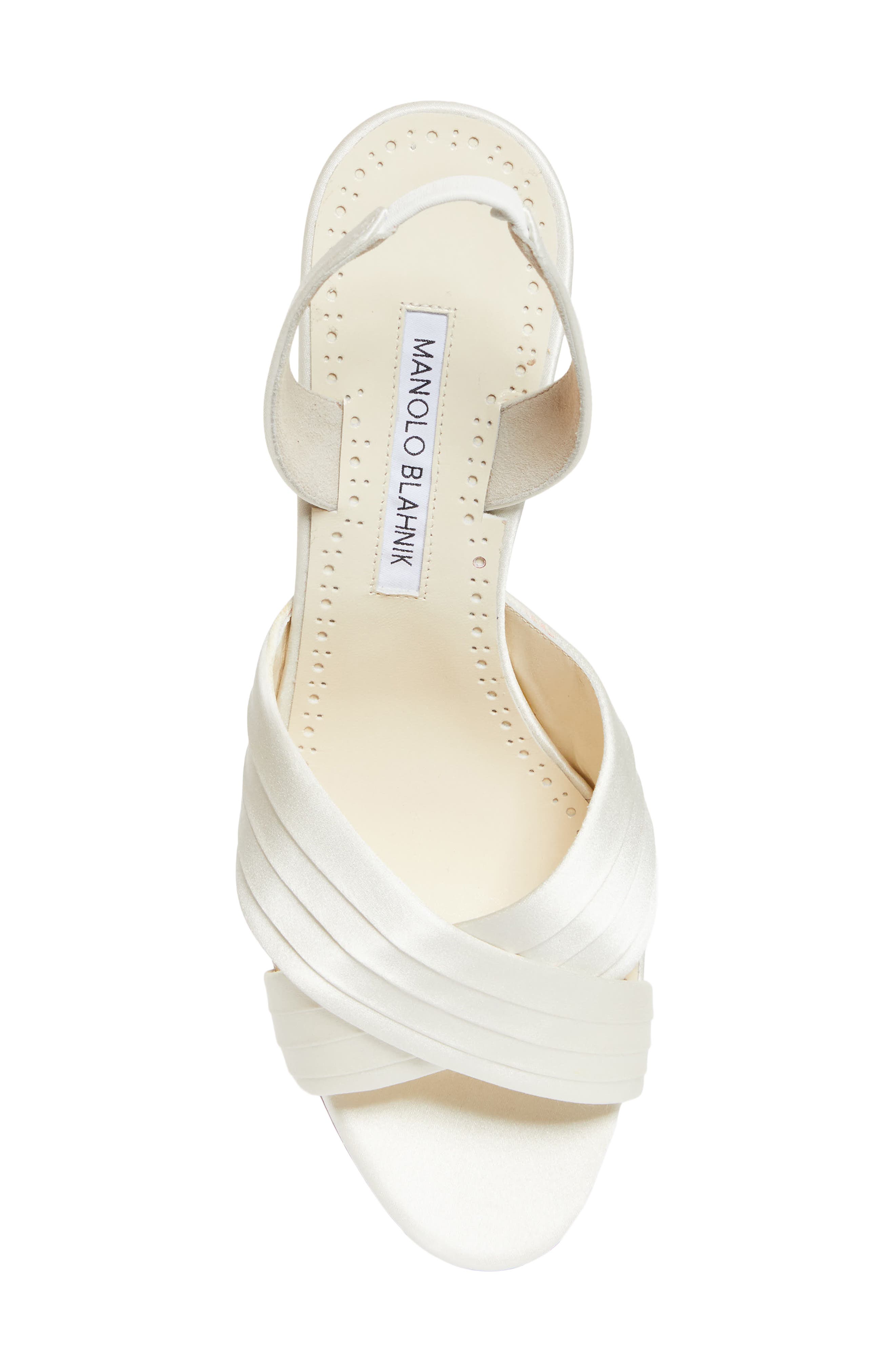 Manolo Blahnik Vierasan Slingback Sandal, Alternate, color, Light Cream