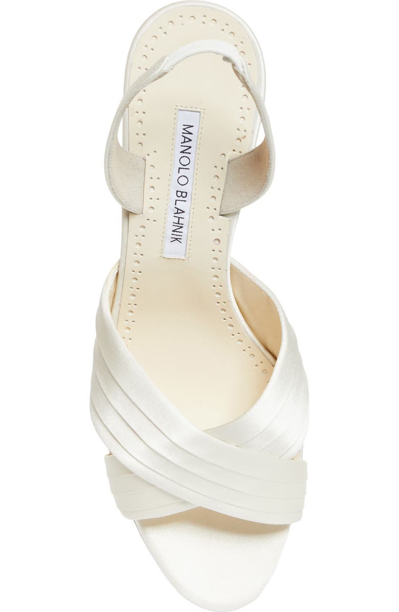 Manolo Blahnik Vierasan Slingback Sandal, Alternate, color, Light Cream