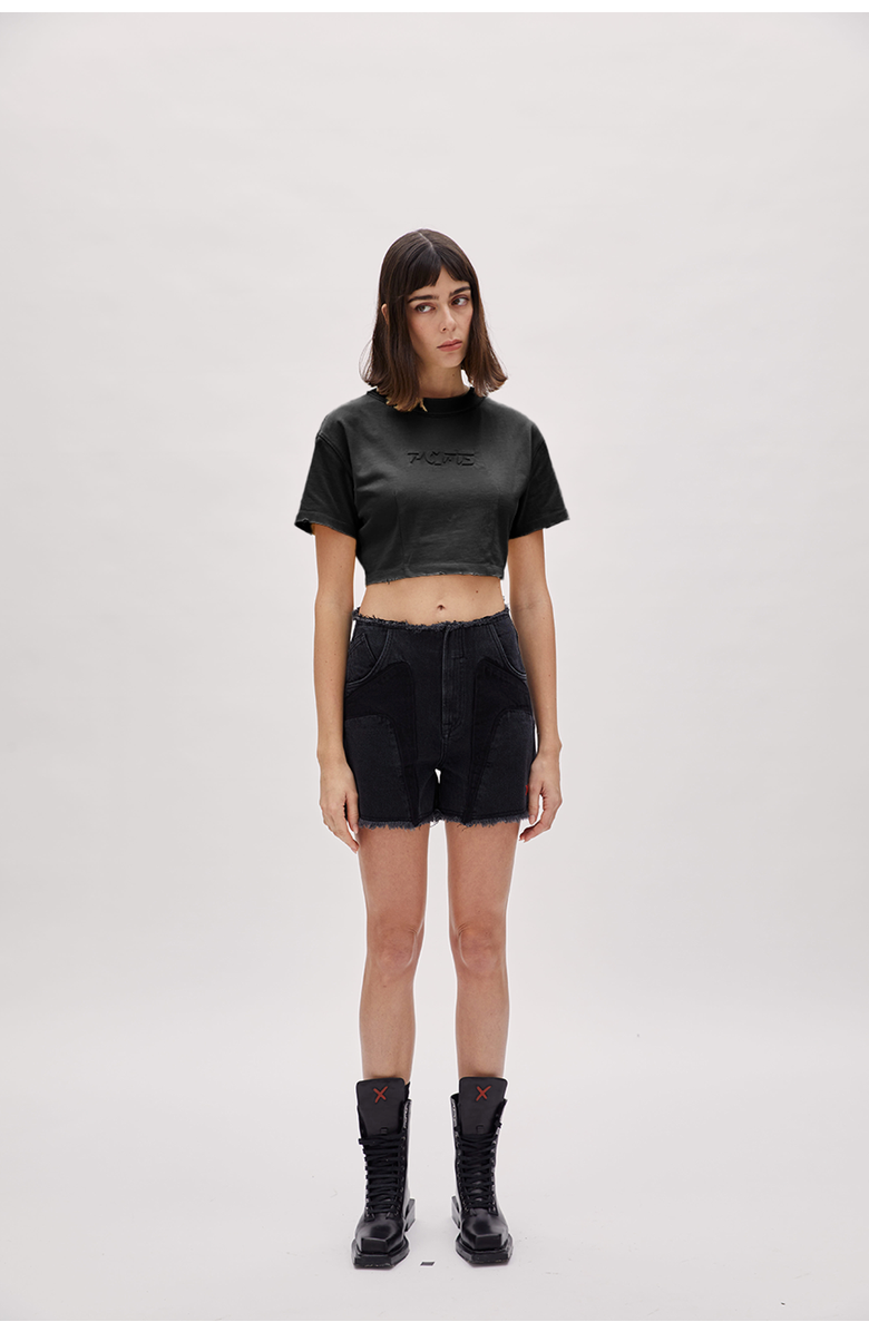 PCFG Cotton Destroyed Crop Tee, Alternate, color, Black