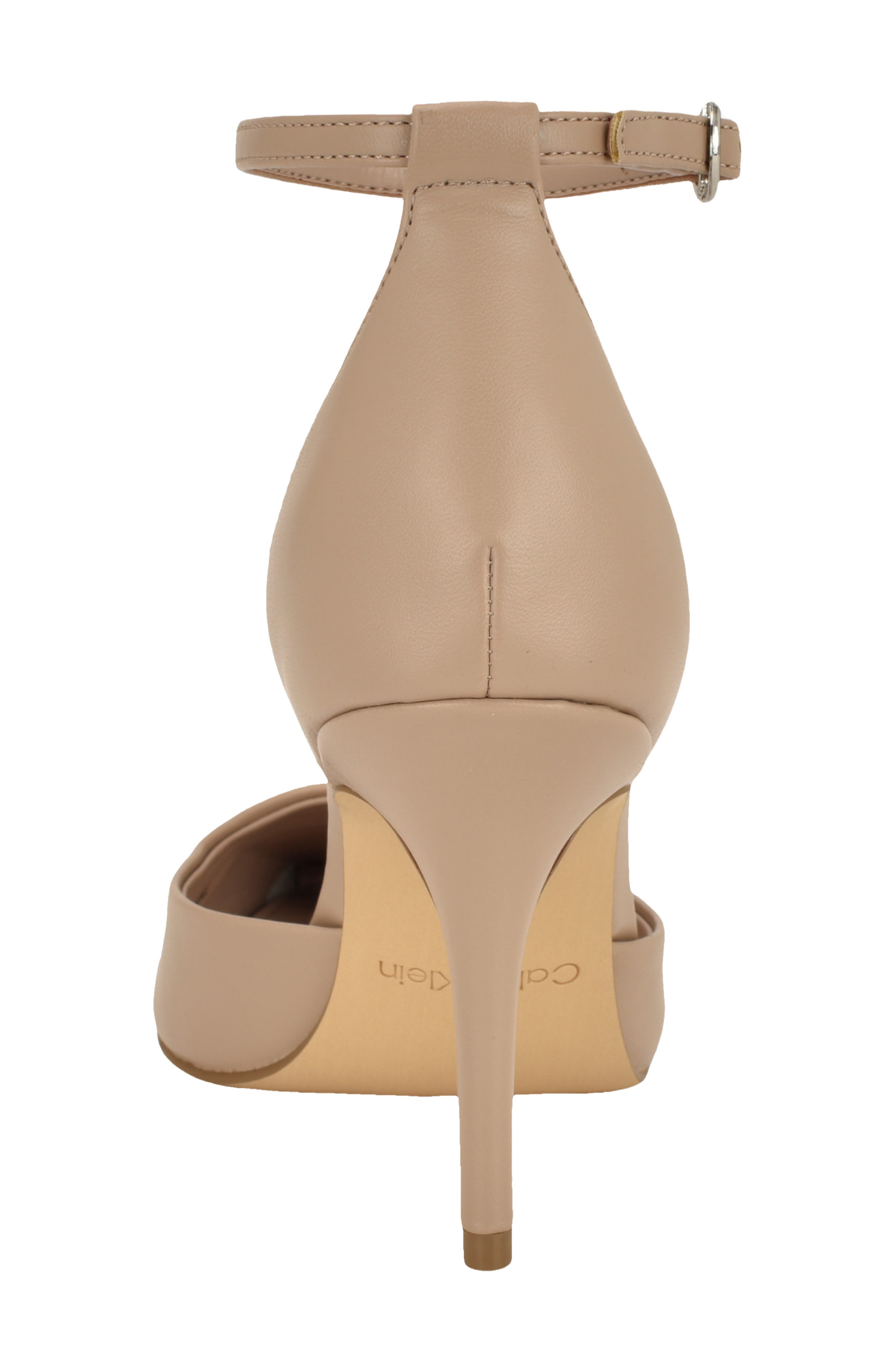 Olettia Ankle Strap Pointed Toe Pump, Alternate, color, LIGHT NATURAL